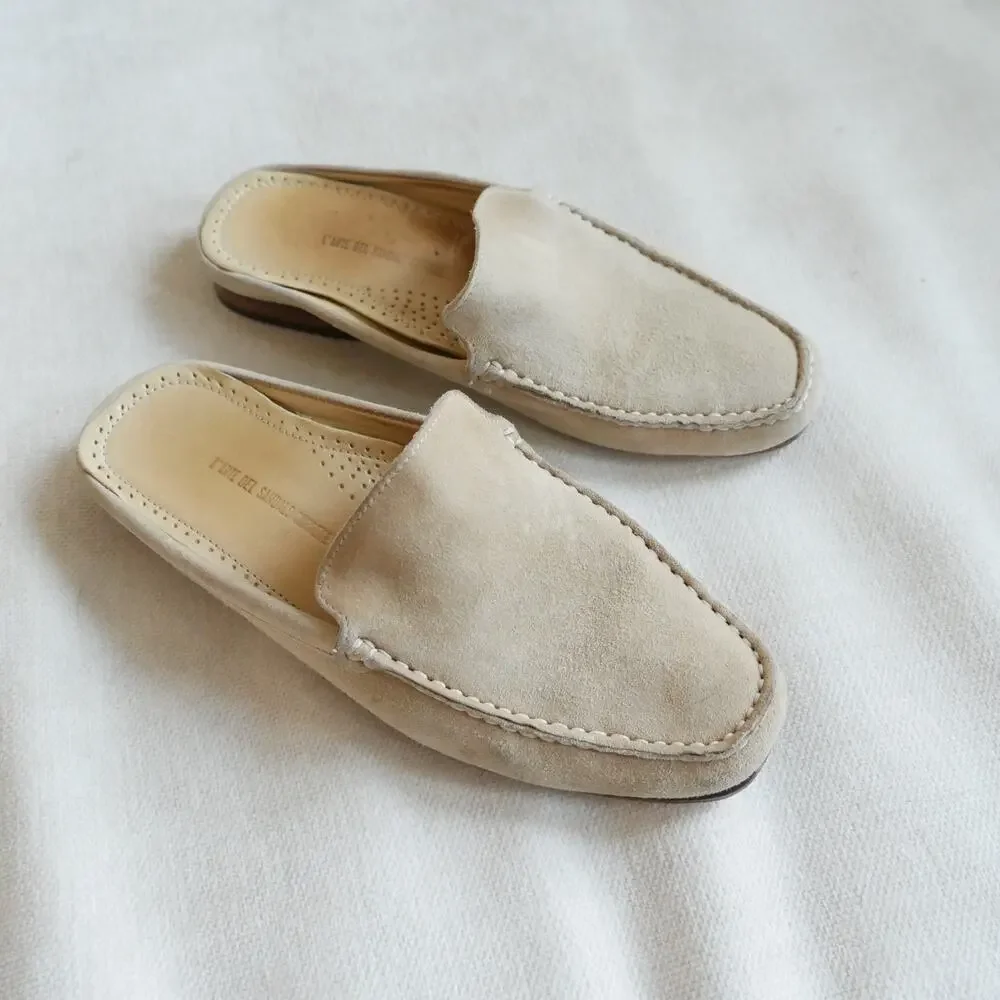 L’ARTE DEL SANDALO CAPRESE Loafer suede mule slide made in Italy 38 or 7.5 - Picture 3 of 15